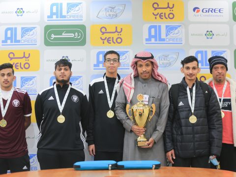 الفريق الاول للتنس الطاولة يحقق بطولة مكتب وزارة الرياضة بمحافظة المجمعة