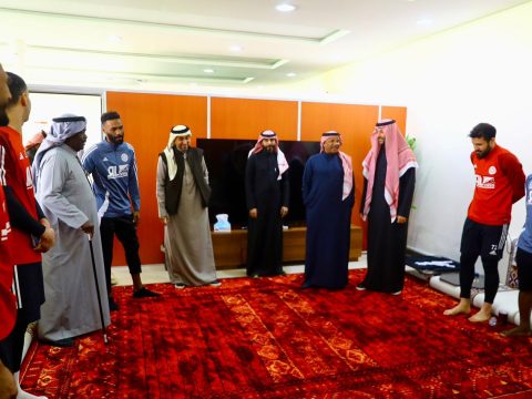 ‏رئيس مجلس الإدارة يستقبل عضو شرف النادي الأستاذ خالد الدريس وضيوفه الكرام